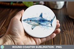 GorgeousShark Sketch Round Coaster design.