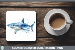 GorgeousShark Sketch Square Coaster design.