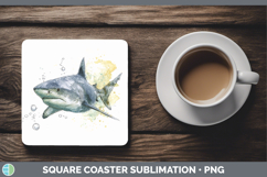 GorgeousShark Sketch Square Coaster design.