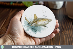 GorgeousShark Sketch Round Coaster design.
