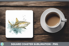 GorgeousShark Sketch Square Coaster design.