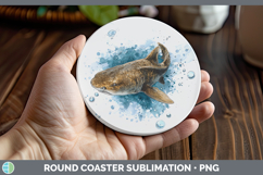 GorgeousShark Sketch Round Coaster design.