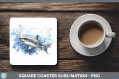 GorgeousShark Sketch Square Coaster design.