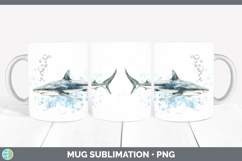 GorgeousShark Sketch Mug Wrap design.