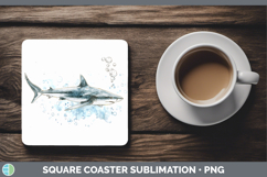 GorgeousShark Sketch Square Coaster design.
