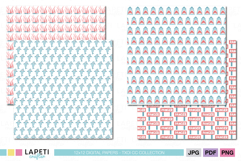 Cute shark printable scrapbook paper background