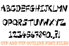 Sharp Angles Lettering Font Cartoon Handwriting ABC OTF Type Product Image 2