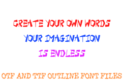 Sharp Angles Lettering Font Cartoon Handwriting ABC OTF Type Product Image 3