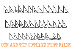 Sharp Triangles Font Geometric Type Lettering ABC OTF Type Product Image 2