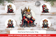 Wind Spinner Shattered Nutcracker King Product Image 1