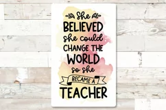 Teacher sublimation, teacher quote sayings gift png files Product Image 19