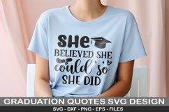She believed she could so she did SVG - Graduation Des Product Image 1