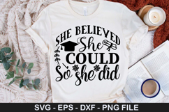 Graduation SVG Design - She believed she could so she did Product Image 5