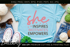 She Inspires Motivates Empowers SVG Women Empowerment SVG Product Image 6