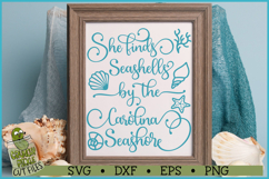 She Finds Seashells by the Carolina Seashore SVG Product Image 1
