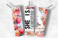 Floral Tumbler Wrap Design Bundle Png, 20oz Skinny Tumbler Product Image 4