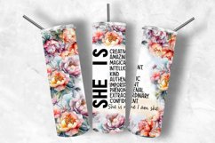 Floral Tumbler Wrap Design Bundle Png, 20oz Skinny Tumbler Product Image 6