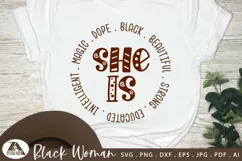 Black Woman SVG She Is Black Dope SVG Black Woman Quote SVG Product Image 5