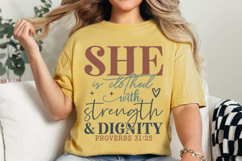 She is clothed with strength and dignity Svg Design Product Image 5