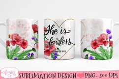 She is fearless Mug Wrap for sublimation | Christian mug PNG Product Image 2