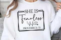 she is fearless proverbs SVG, Nurse SVG Product Image 1