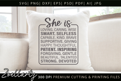 She Is Strong Loving Caring Kind SVG Women Empowerment SVG Product Image 3