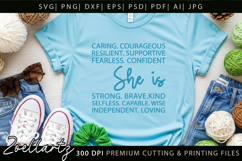 She Is Strong Kind Christian Quote SVG Women Empowerment SVG Product Image 4