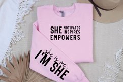 She Is Me I'm She Sleeve SVG, Inspirational SVG Design Product Image 3