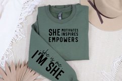 She Is Me I'm She Sleeve SVG, Inspirational SVG Design Product Image 2