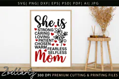 She Is Mom SVG for Cricut Mothers Day T-shirt Mug Design Product Image 2