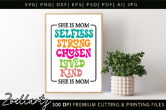Mothers Day SVG for Cricut Mommy Mom Mama T-shirt Mug Design Product Image 1