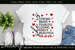 She Is Mom SVG for Cricut Mothers Day T-shirt Mug Design Product Image 5