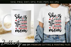 Mothers Day SVG Mama Mommy She Is Mom T-shirt Mug Design Product Image 1