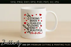 She Is Mom SVG for Cricut Mothers Day T-shirt Mug Design Product Image 7