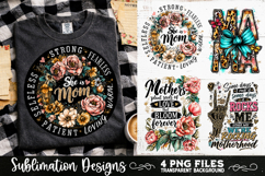 Trendy Mama PNG , Retro Collage Mama 4 Designs Sublimation Product Image 8