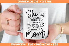 She is Mom SVG, Woman Affirmation SVG, Mama Mug SVG Product Image 1