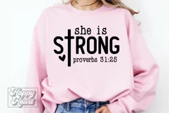 She is Strong SVG PNG - Bible Verse - Religion - Proverbs Product Image 3