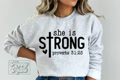 She is Strong SVG PNG - Bible Verse - Religion - Proverbs Product Image 2