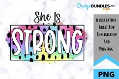 Christian Sublimation PNG - She Is Strong Product Image 1