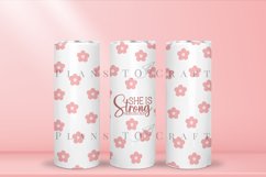 She is Strong bible verse skinny tumbler sublimation wrap with high resolution and transparant background are for 20oz and 30oz skinny tumbler
