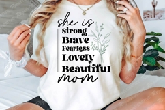 She Is Strong Brave Fearless Lovely SVG Design Product Image 2