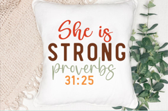 She Is Strong Proverbs SVG, Christian Quote SVG Product Image 3