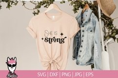 She Is Strong - Proverbs 31-25 SVG Design Product Image 2