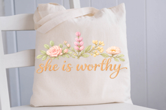 She is worthy Christian sublimation designs Product Image 2