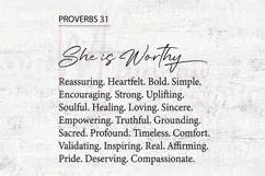 She Is Worthy Proverbs 31 SVG, Christian Woman SVG Product Image 4