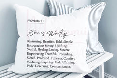 She Is Worthy Proverbs 31 SVG, Christian Woman SVG Product Image 2