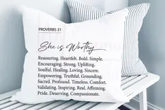 She Is Worthy Proverbs 31 SVG, Christian Woman SVG Product Image 2