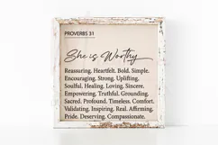 She Is Worthy Proverbs 31 SVG, Christian Woman SVG Product Image 1
