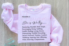 She Is Worthy Proverbs 31 SVG, Christian Woman SVG Product Image 3