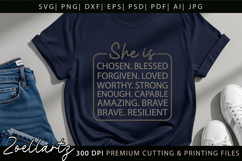 She Is Strong Kind Christian Quote SVG Women Empowerment SVG Product Image 5